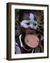 Traditional Surma Tribe Lip Plate, Ethiopia-Gavriel Jecan-Framed Photographic Print