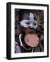 Traditional Surma Tribe Lip Plate, Ethiopia-Gavriel Jecan-Framed Photographic Print