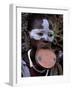 Traditional Surma Tribe Lip Plate, Ethiopia-Gavriel Jecan-Framed Photographic Print