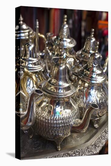 Traditional Tea Pots, Fes El Bali Medina, Fez, Morocco, North Africa, Africa-Doug Pearson-Stretched Canvas