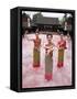 Traditional Thai Dancers, Old Chiang Mai Cultural Centre, Chiang Mai, Thailand, Southeast Asia-Gavin Hellier-Framed Stretched Canvas