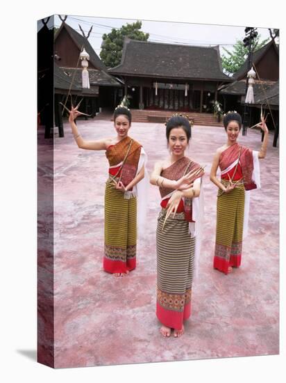 Traditional Thai Dancers, Old Chiang Mai Cultural Centre, Chiang Mai, Thailand, Southeast Asia-Gavin Hellier-Stretched Canvas