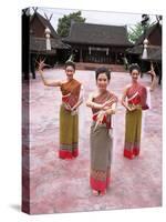 Traditional Thai Dancers, Old Chiang Mai Cultural Centre, Chiang Mai, Thailand, Southeast Asia-Gavin Hellier-Stretched Canvas