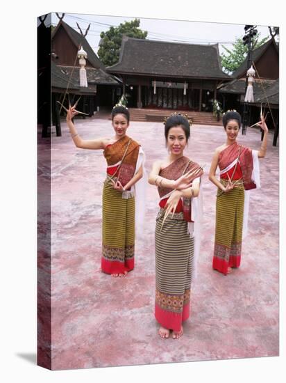 Traditional Thai Dancers, Old Chiang Mai Cultural Centre, Chiang Mai, Thailand, Southeast Asia-Gavin Hellier-Stretched Canvas