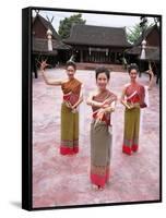 Traditional Thai Dancers, Old Chiang Mai Cultural Centre, Chiang Mai, Thailand, Southeast Asia-Gavin Hellier-Framed Stretched Canvas