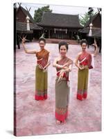 Traditional Thai Dancers, Old Chiang Mai Cultural Centre, Chiang Mai, Thailand, Southeast Asia-Gavin Hellier-Stretched Canvas