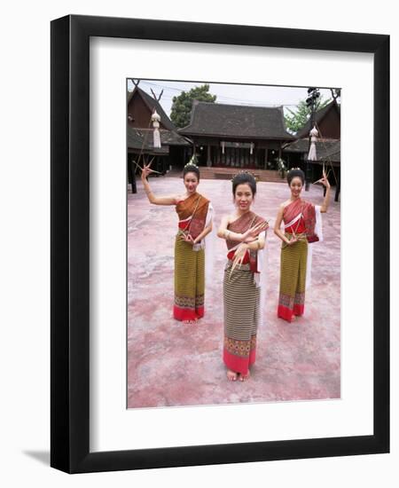 Traditional Thai Dancers, Old Chiang Mai Cultural Centre, Chiang Mai, Thailand, Southeast Asia-Gavin Hellier-Framed Photographic Print