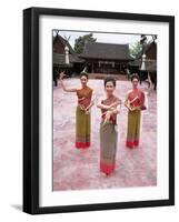 Traditional Thai Dancers, Old Chiang Mai Cultural Centre, Chiang Mai, Thailand, Southeast Asia-Gavin Hellier-Framed Photographic Print