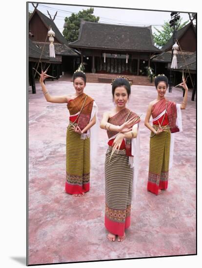 Traditional Thai Dancers, Old Chiang Mai Cultural Centre, Chiang Mai, Thailand, Southeast Asia-Gavin Hellier-Mounted Photographic Print