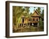 Traditional Thai House on Stilts Above the River in Bangkok, Thailand, Southeast Asia-Sassoon Sybil-Framed Photographic Print