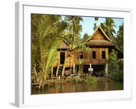 Traditional Thai House on Stilts Above the River in Bangkok, Thailand, Southeast Asia-Sassoon Sybil-Framed Photographic Print