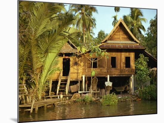 Traditional Thai House on Stilts Above the River in Bangkok, Thailand, Southeast Asia-Sassoon Sybil-Mounted Photographic Print