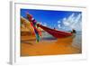 Traditional Thai Longtail Boat on the Beach-vitalytitov-Framed Photographic Print