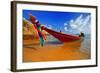 Traditional Thai Longtail Boat on the Beach-vitalytitov-Framed Photographic Print