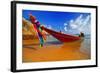 Traditional Thai Longtail Boat on the Beach-vitalytitov-Framed Photographic Print