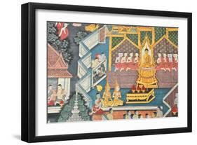 Traditional Thai Style Painting Art-CapPui-Framed Art Print