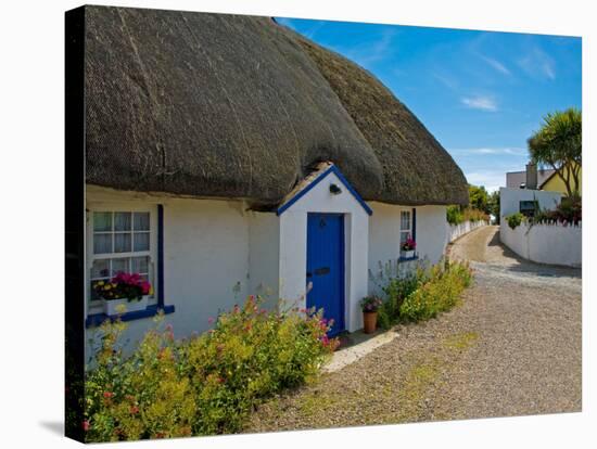 Traditional Thatched Cottage, Kilmore Quay, County Wexford, Ireland-null-Stretched Canvas