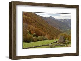 Traditional Thatched Hut, Brana De Fuexu, Valle Del Lago, Somiedo Np. Asturias, Spain-Juan Manuel Borrero-Framed Photographic Print