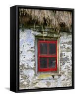 Traditional Thatched Roof Cottage, Inisheer, Aran Islands, Co, Galway, Ireland-Doug Pearson-Framed Stretched Canvas