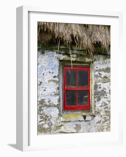 Traditional Thatched Roof Cottage, Inisheer, Aran Islands, Co, Galway, Ireland-Doug Pearson-Framed Photographic Print