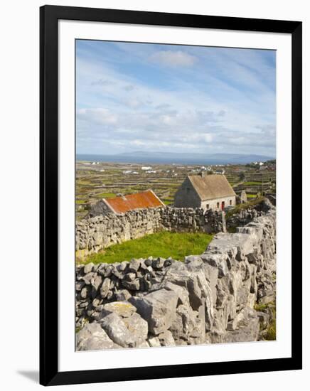 Traditional Thatched Roof Cottage, Inisheer, Aran Islands, Co, Galway, Ireland-Doug Pearson-Framed Photographic Print