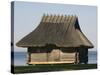 Traditional Thatched Roof Farmhouse, National Open Air Museum, Rocca Al Mar, Tallinn, Estonia-Christian Kober-Stretched Canvas