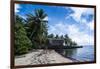 Traditional Thatched Roof Hut, Yap Island, Micronesia-Michael Runkel-Framed Photographic Print