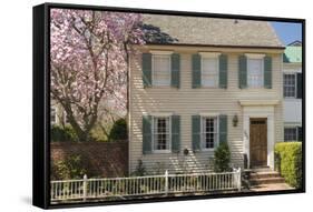 Traditional Timber House in Alexandria Old Town, Virginia, United States of America, North America-John Woodworth-Framed Stretched Canvas