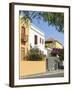 Traditional townhouse (Sobrado). Sao Filipe, the capital of the island. Fogo Island-Martin Zwick-Framed Premium Photographic Print