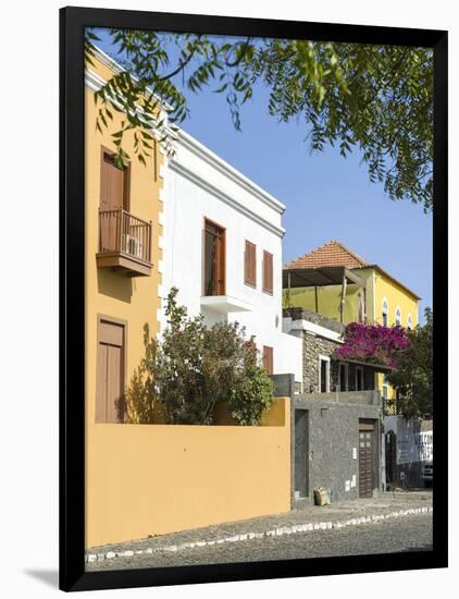 Traditional townhouse (Sobrado). Sao Filipe, the capital of the island. Fogo Island-Martin Zwick-Framed Photographic Print