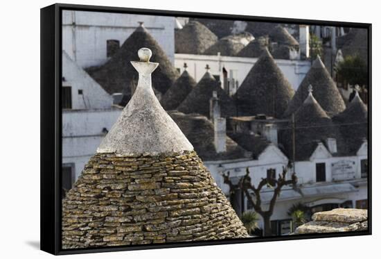 Traditional Trullos (Trulli) in Alberobello, UNESCO World Heritage Site, Puglia, Italy, Europe-Martin-Framed Stretched Canvas