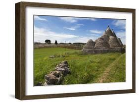 Traditional Trullos (Trulli) in the Countryside Near Alberobello, Puglia, Italy, Europe-Martin-Framed Photographic Print