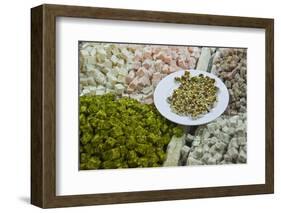 Traditional Turkish Delight for Sale, Spice Bazaar, Istanbul, Turkey, Western Asia-Martin Child-Framed Photographic Print