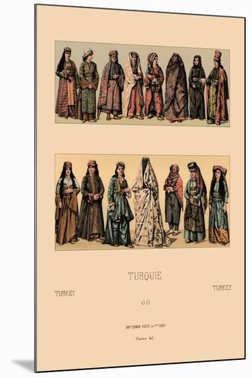Traditional Turkish Women-Racinet-Mounted Art Print