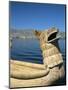 Traditional Urus Reed Boat, Islas Flotantas, Reed Islands, Lake Titicaca, Peru, South America-Tony Waltham-Mounted Photographic Print