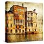 Traditional Venice - Artwork In Painting Style-Maugli-l-Stretched Canvas