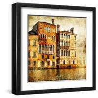 Traditional Venice - Artwork In Painting Style-Maugli-l-Framed Art Print