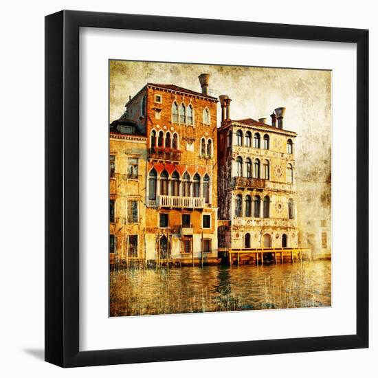 Traditional Venice - Artwork In Painting Style-Maugli-l-Framed Art Print