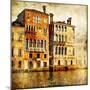 Traditional Venice - Artwork In Painting Style-Maugli-l-Mounted Art Print