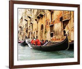 Traditional Venice gondola-null-Framed Art Print