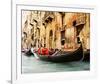 Traditional Venice gondola-null-Framed Art Print