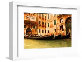 Traditional Venice gondola-null-Framed Art Print