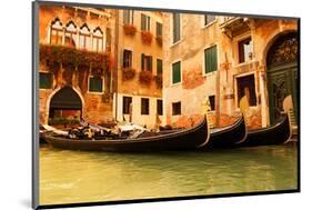 Traditional Venice gondola-null-Mounted Art Print