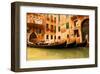 Traditional Venice gondola-null-Framed Art Print