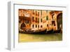 Traditional Venice gondola-null-Framed Art Print