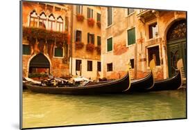 Traditional Venice gondola-null-Mounted Art Print