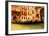 Traditional Venice gondola-null-Framed Art Print