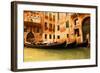 Traditional Venice gondola-null-Framed Art Print