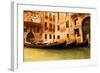 Traditional Venice gondola-null-Framed Art Print