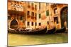 Traditional Venice gondola-null-Mounted Art Print